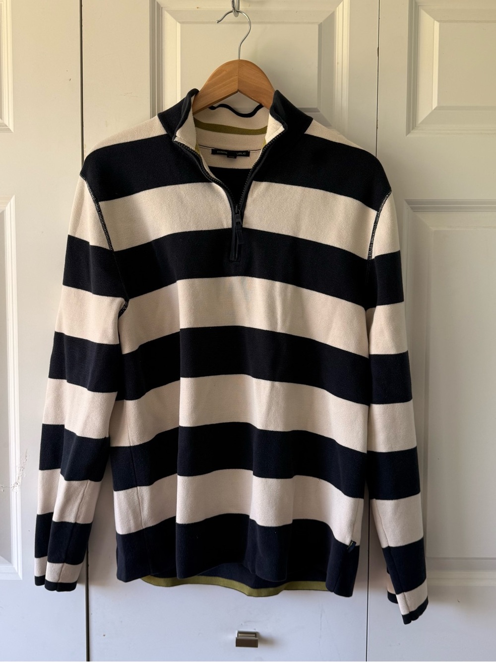 Banana Republic Navy and White Striped Sweater